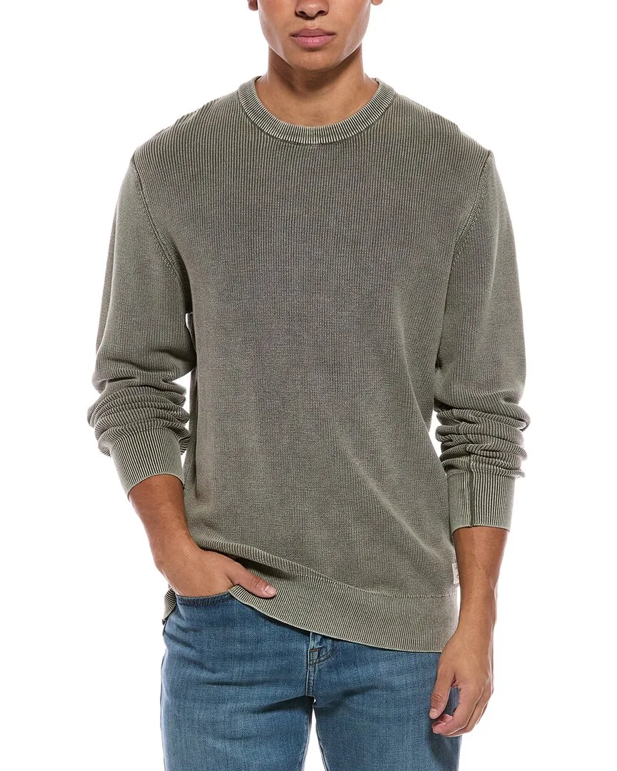 Rib Knit Stonewash Crewneck Sweater by Weatherproof Vintage