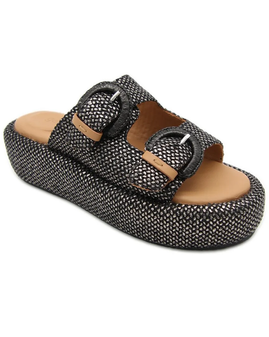 Theresa Leather & Raffia Sandal by Gentle Souls