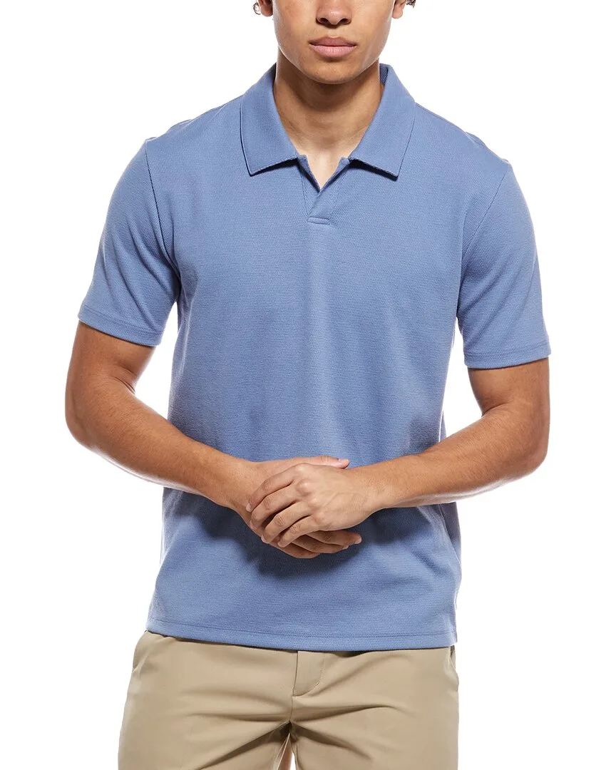 Mesh Rib Johnny Collar Shirt by Vince