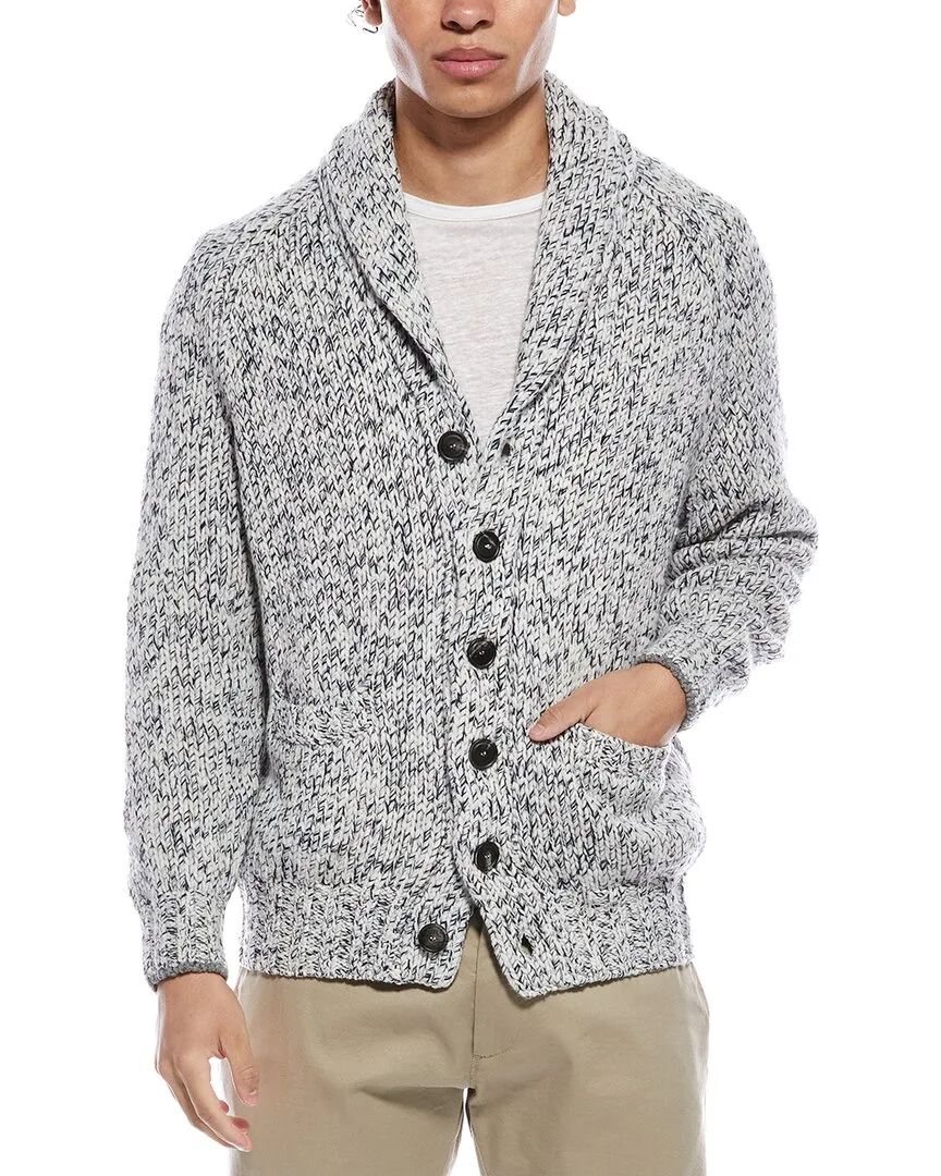 Wool, Cashmere, & Silk-Blend Shawl Collar Cardigan by Brunello Cucinelli
