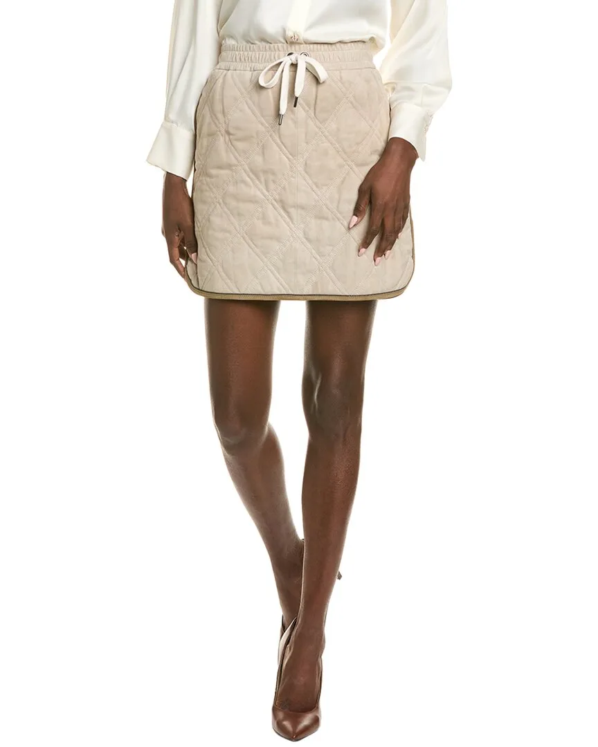 Leather Mini Skirt by Brunello Cucinelli