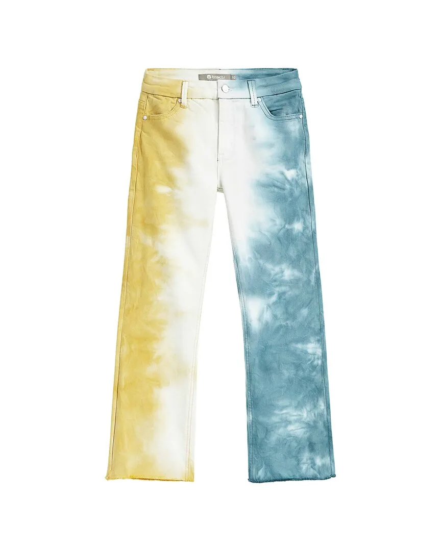 High Rise Crop Flare Pant with Fray Hem by Tractr