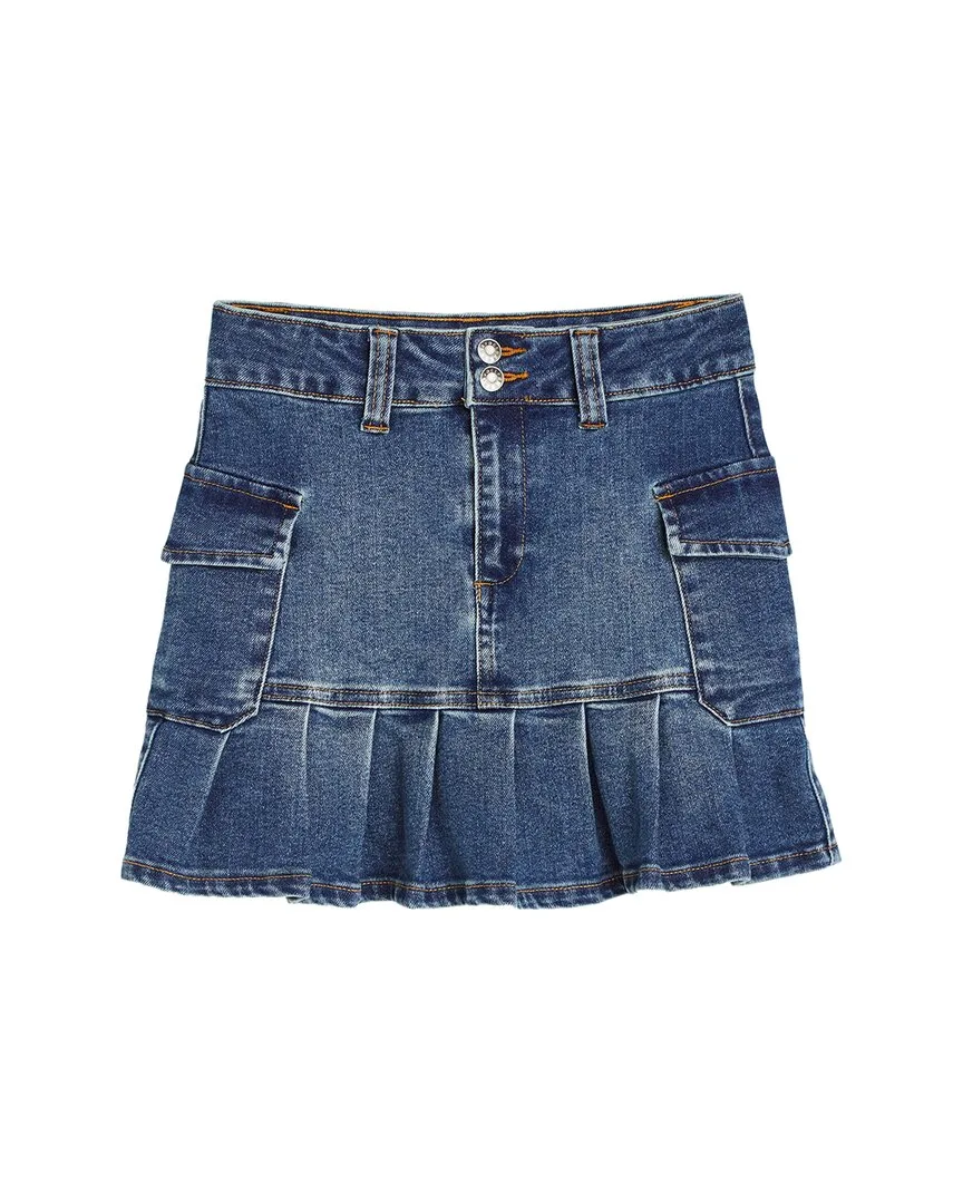 Cargo Skirt with Pleated Hem by Tractr
