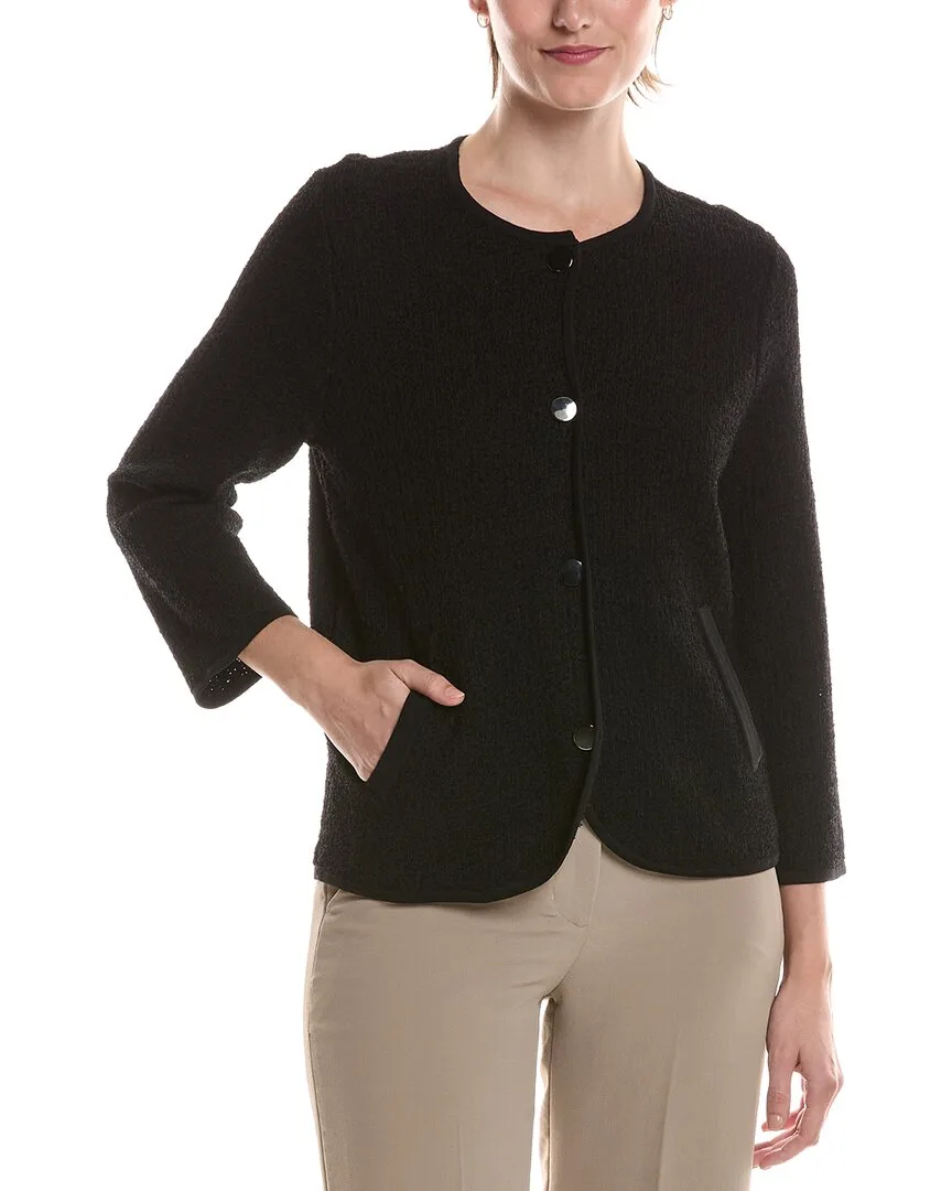 Texture Stitch Cardigan by Anne Klein
