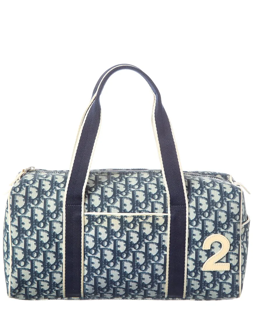 Blue Trotter Canvas Trotter Boston (authentic Pre-Loved) by Dior