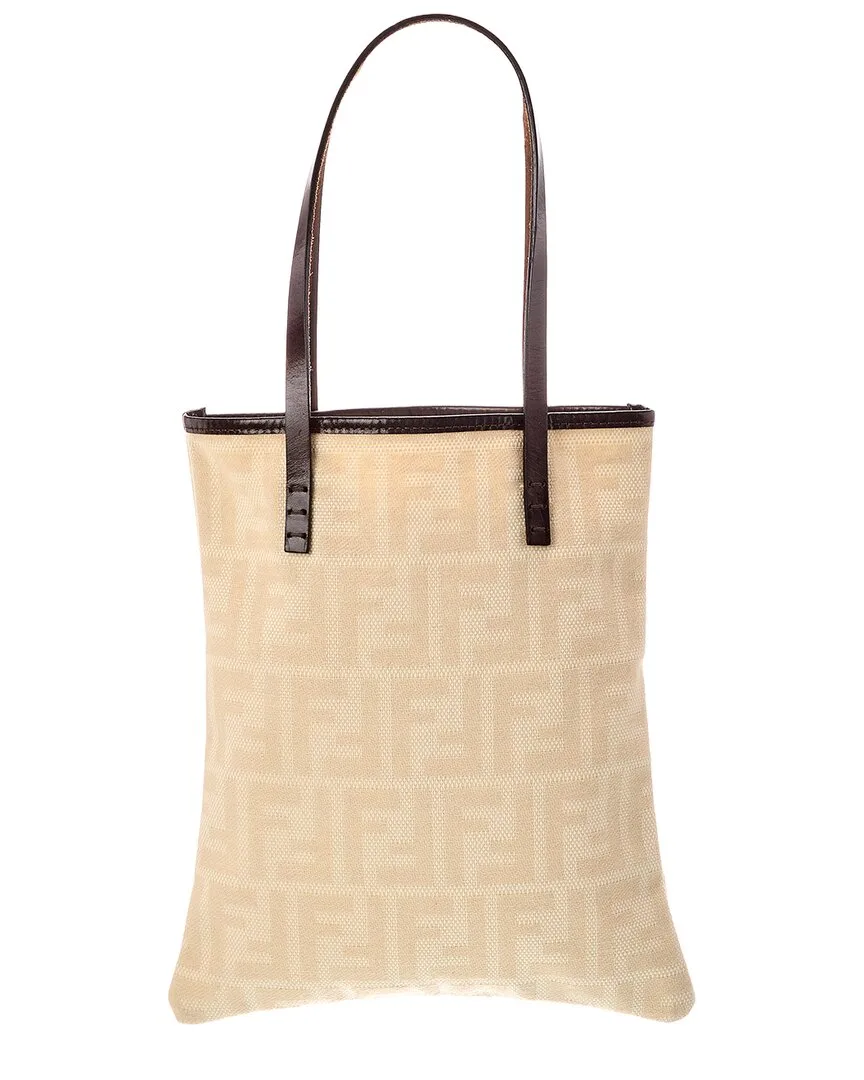 Neutral Canvas Handbag (authentic Pre-Loved) by FENDI