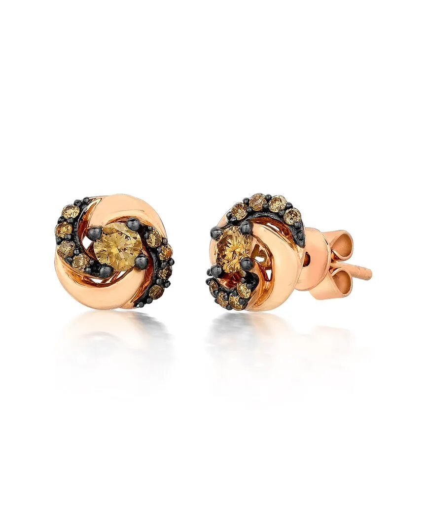 14K Rose Gold 0.46 ct. tw. Diamond Earrings by Le Vian
