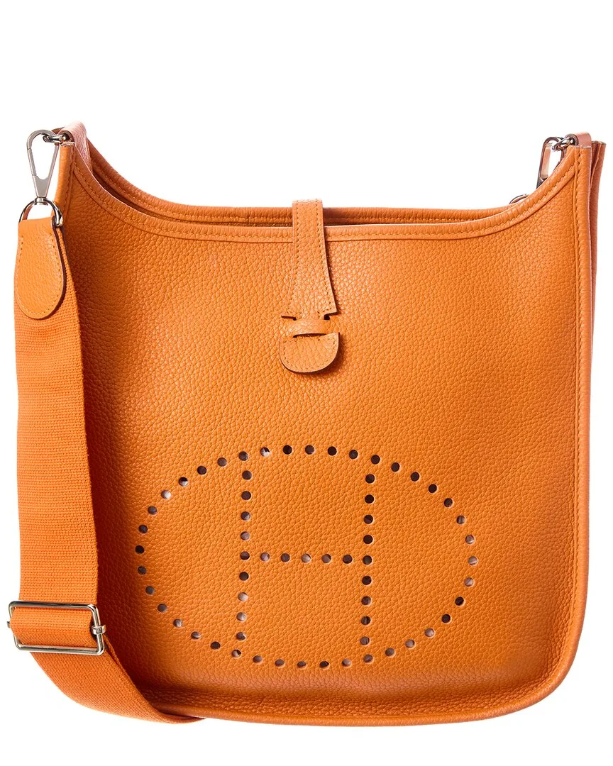Orange Clemence Leather Evelyne Pm (authentic Pre-Loved) by Herms