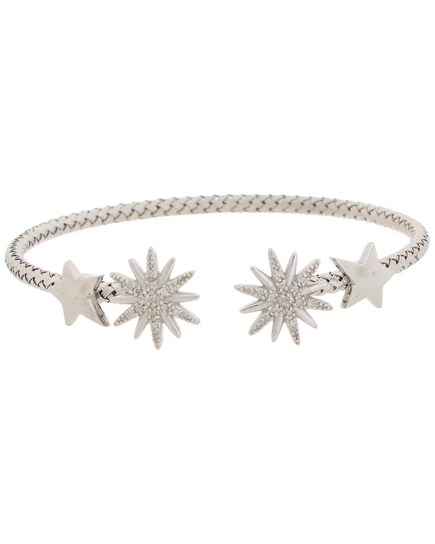 18K Rose Gold Vermeil 0.20 ct. tw. Diamond Mesh Bangle by Meshmerise