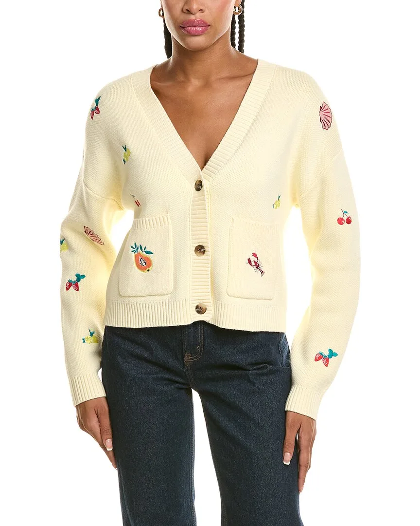 Fruit Embroidered Cardigan by 525 America