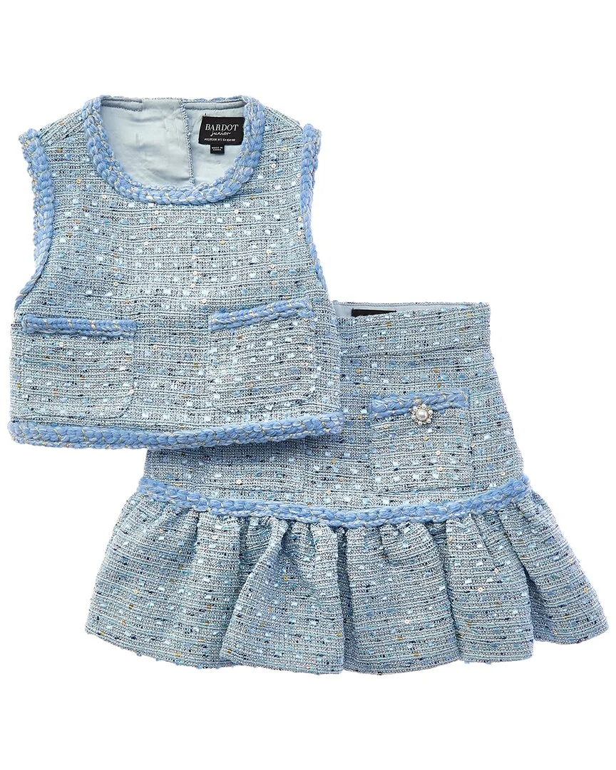 2Pc Jayde Boucle Top & Skirt Set by Bardot