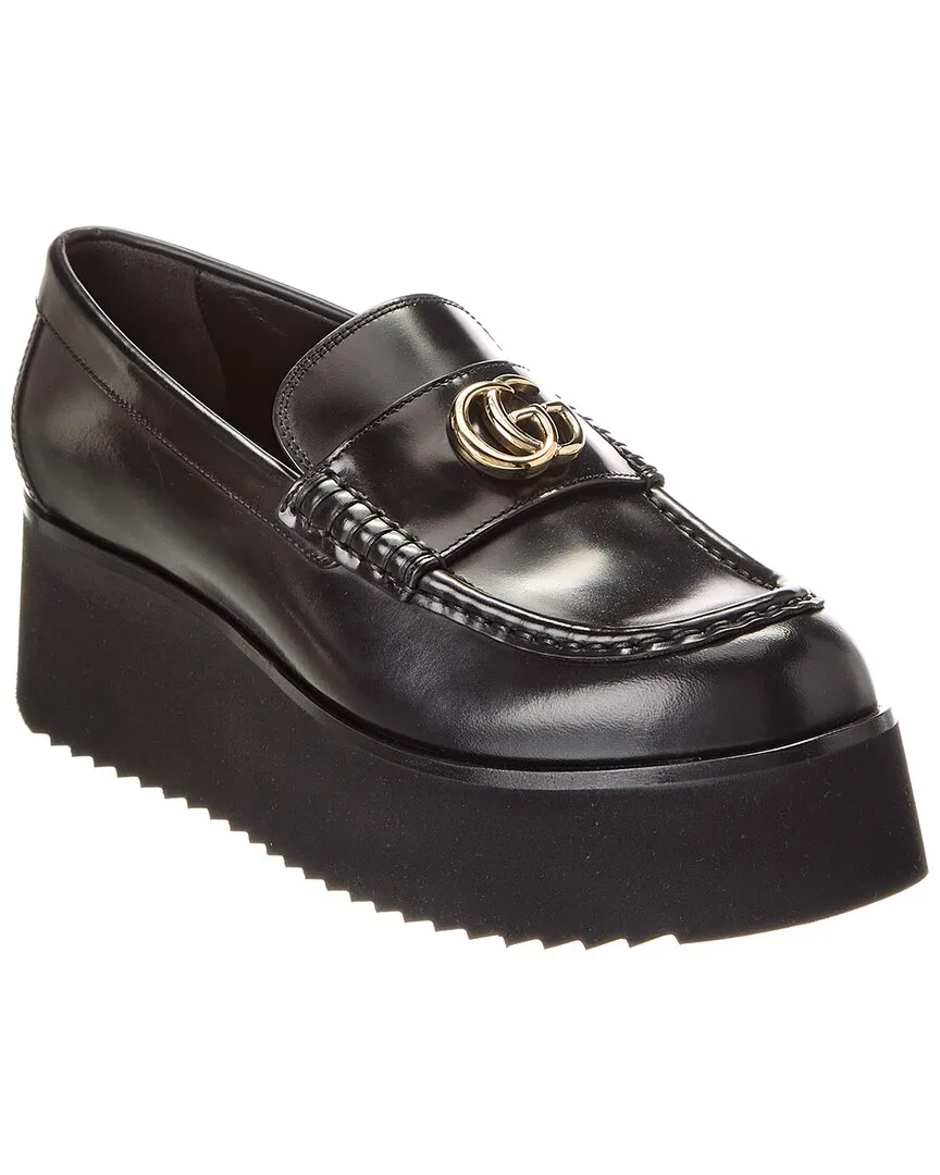 Double G Creeper Leather Loafer by Gucci