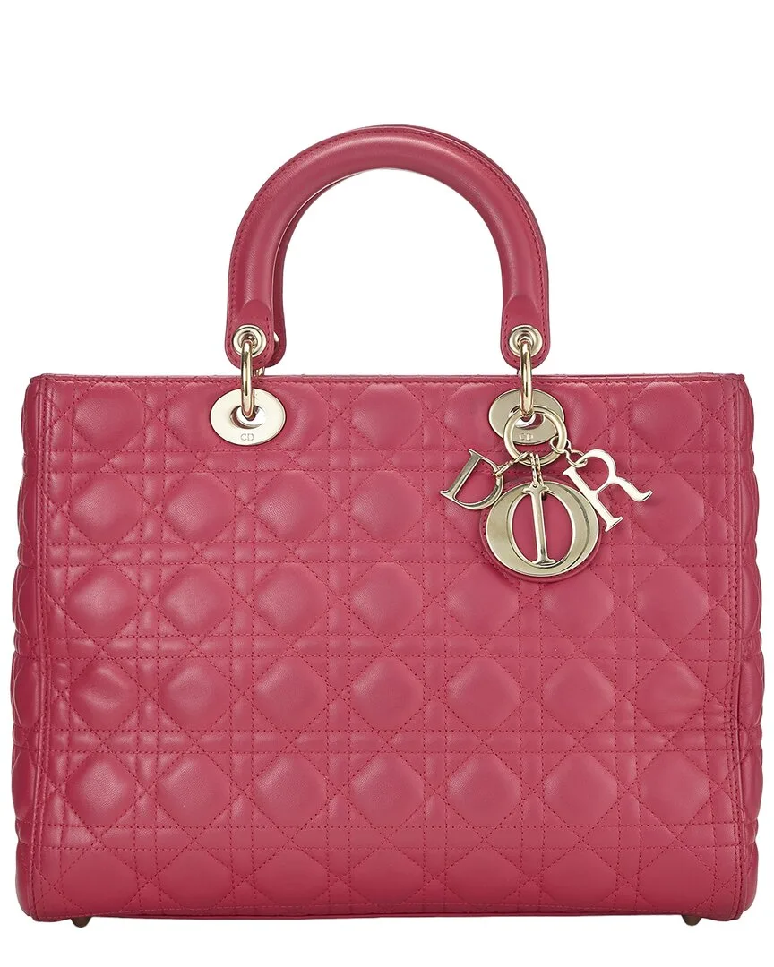 Dior Pink Lambskin Leather Lady Large (authentic Pre-Loved) by Louis Vuitton