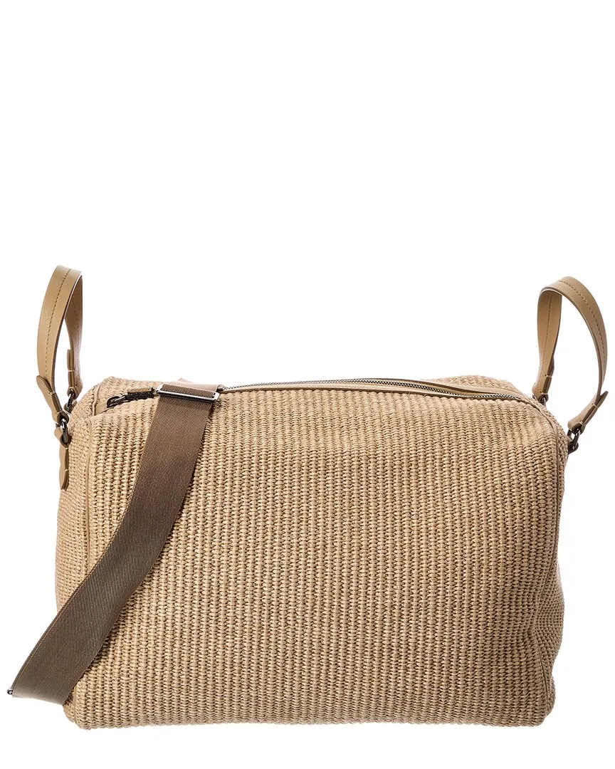 Leather-Trim Duffel Bag by Brunello Cucinelli