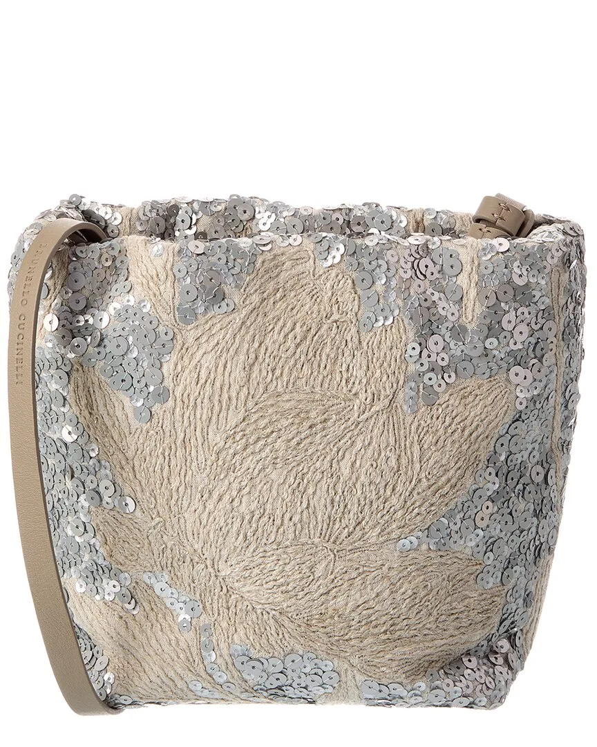 Linen Bucket Bag by Brunello Cucinelli
