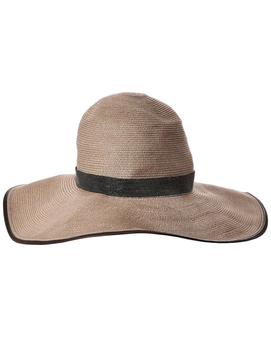 Leather-Trim Hat