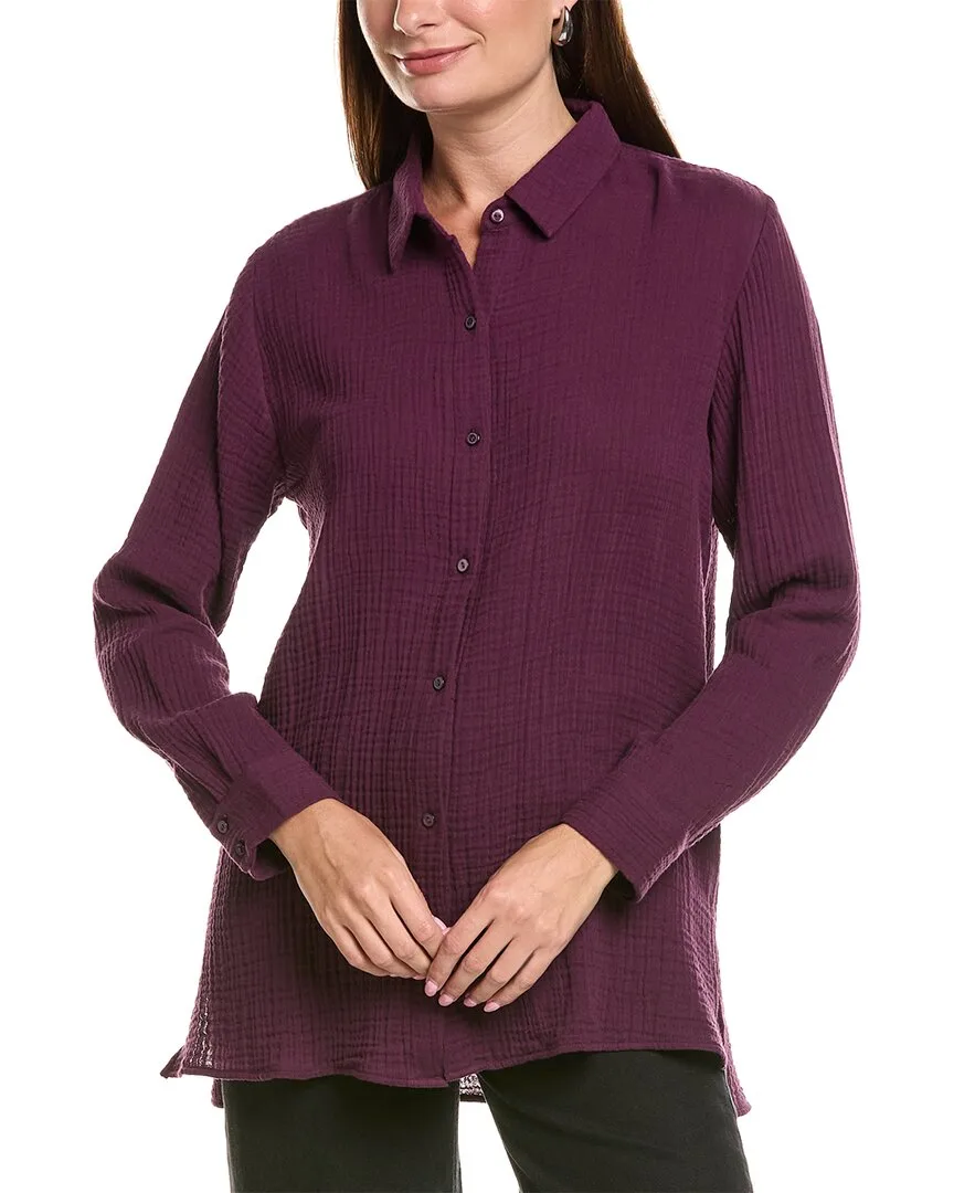 Lofty Gauze Classic Shirt by Eileen Fisher