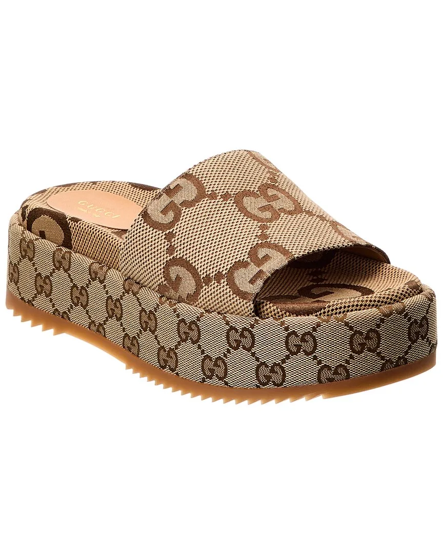 Gg Canvas Slide by Gucci