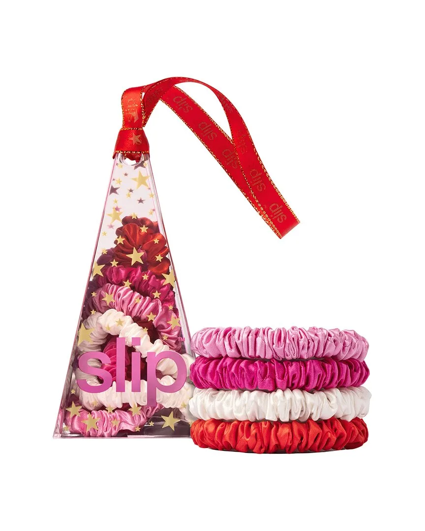 Pure Silk Skinny Scrunchie Ornament - Aggie - Set of 4 by Slip