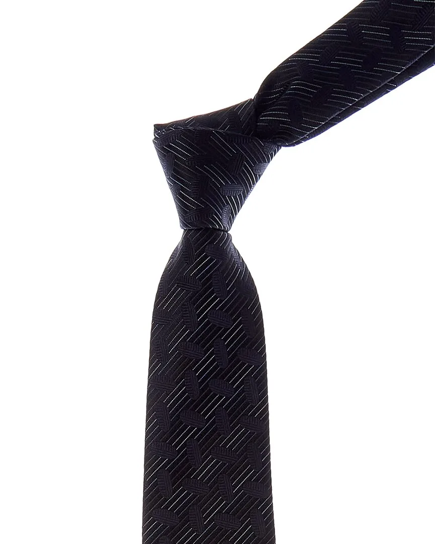 Navy Silk Tie by Canali