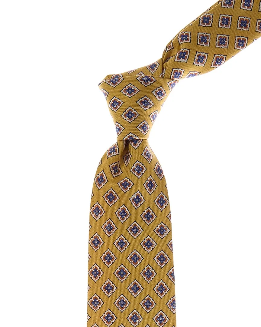 Floral Medallion Silk Tie by Canali
