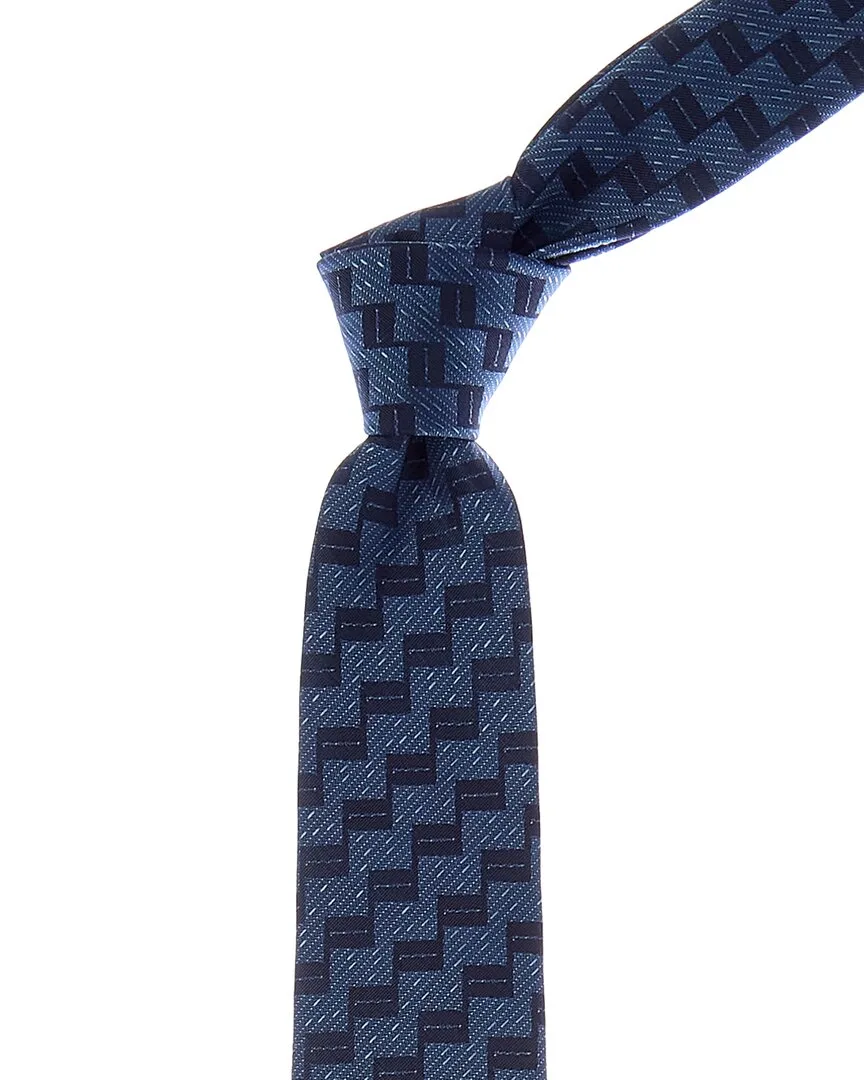 Zigzag Silk Tie by Canali