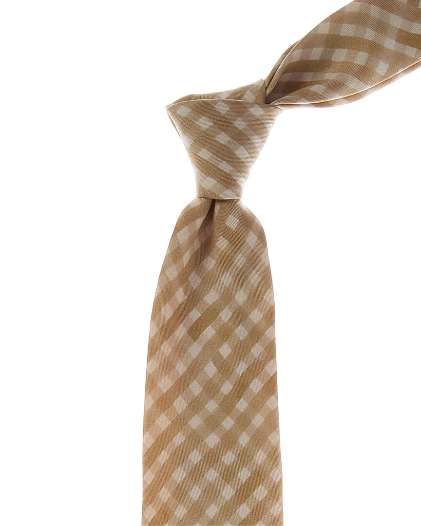 Check Silk Tie by Canali