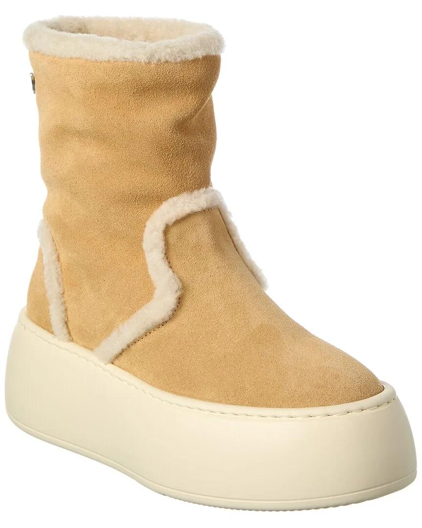 Alma Suede & Shearling Platform Boot by Giuseppe Zanotti