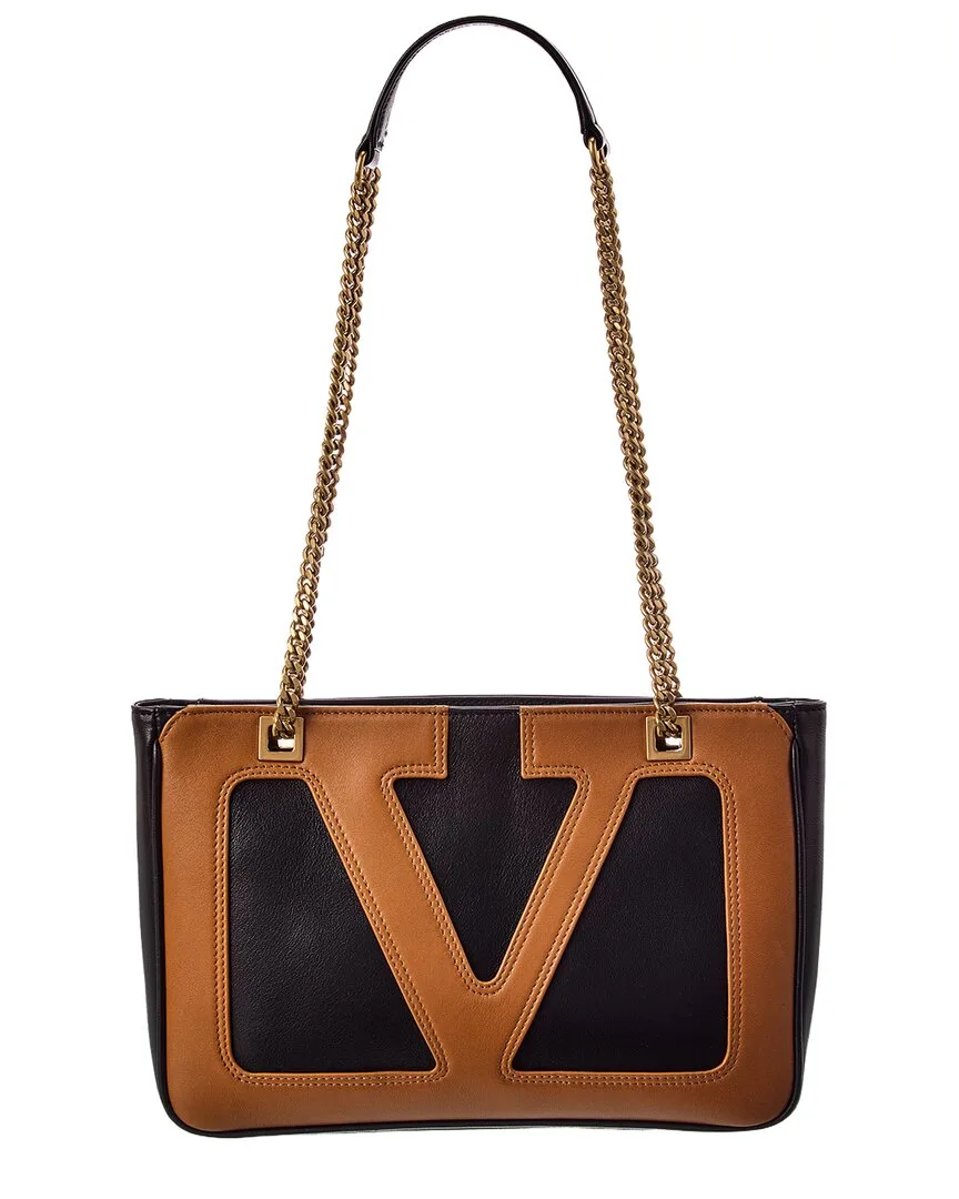Vlogo Leather Shoulder Bag by Valentino