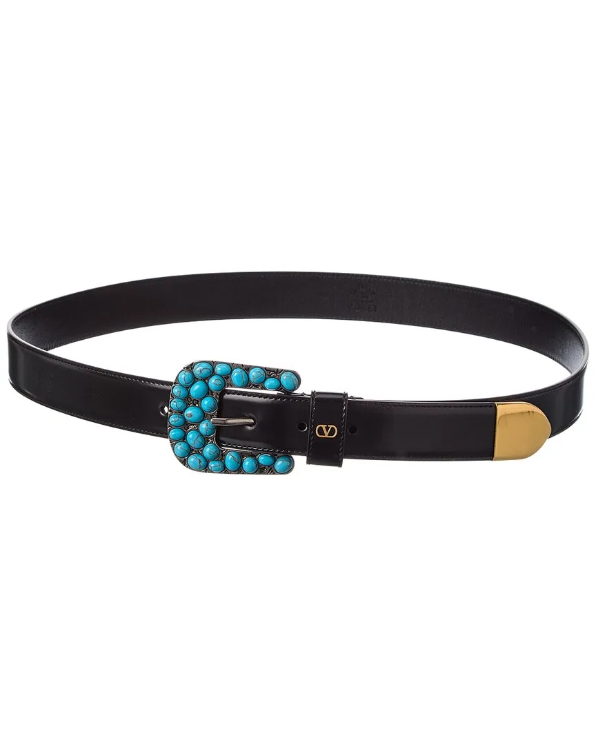 Vlogo Leather Belt by Valentino