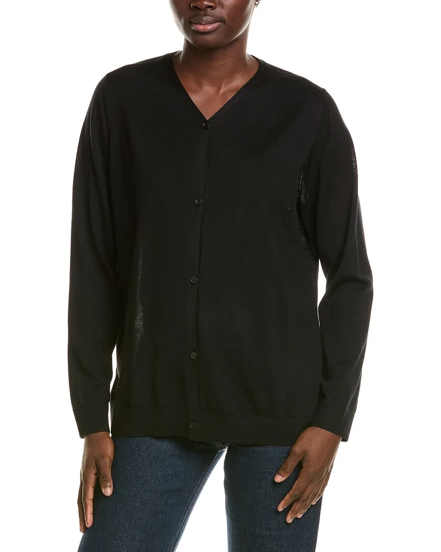 V-Neck Wool Cardigan