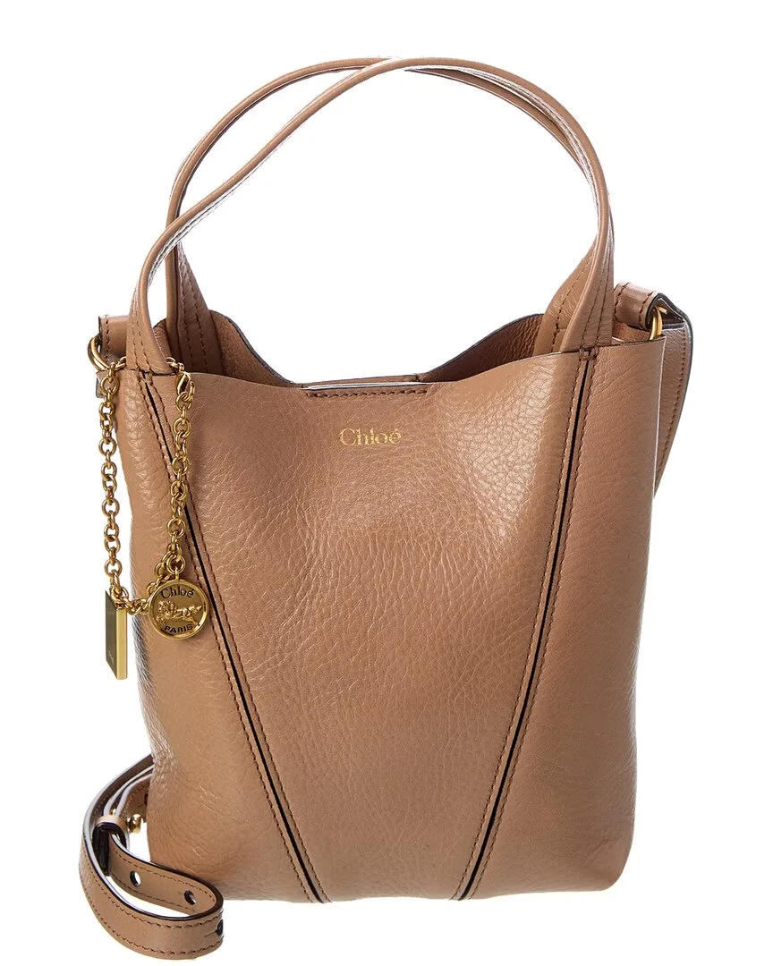 Spin Small Leather Bucket Bag by Chloé