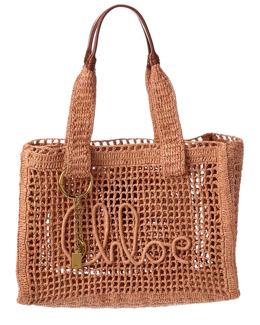 Summer Banana Raffia Tote by Chloé