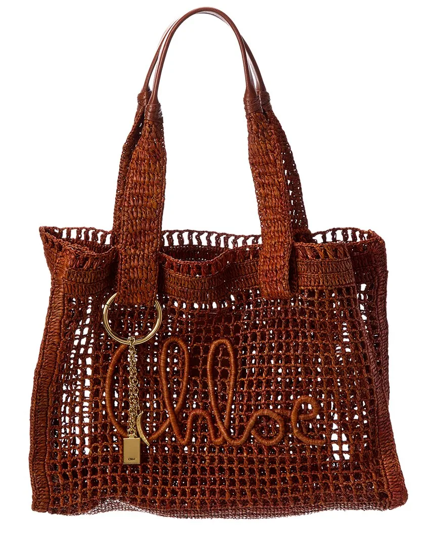 Summer Banana Raffia Tote