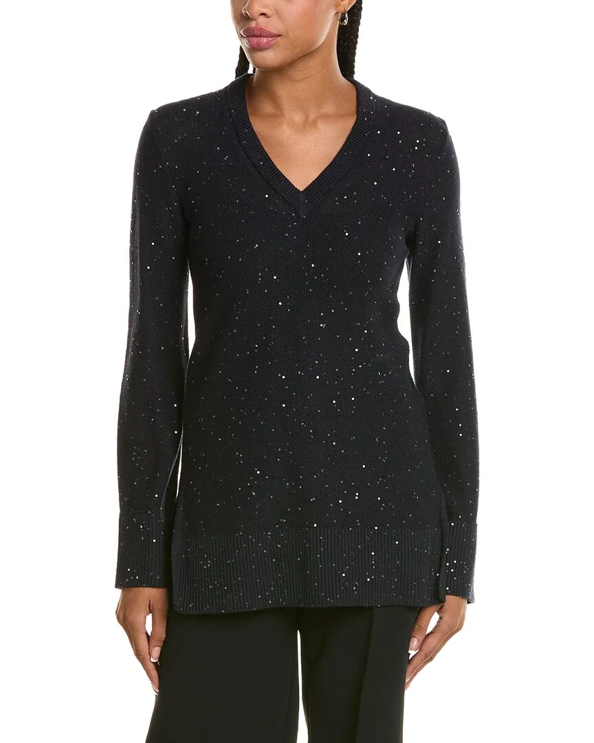 Michael Kors Collection Linen-Blend Embellished Sweater by MICHAEL Michael Kors