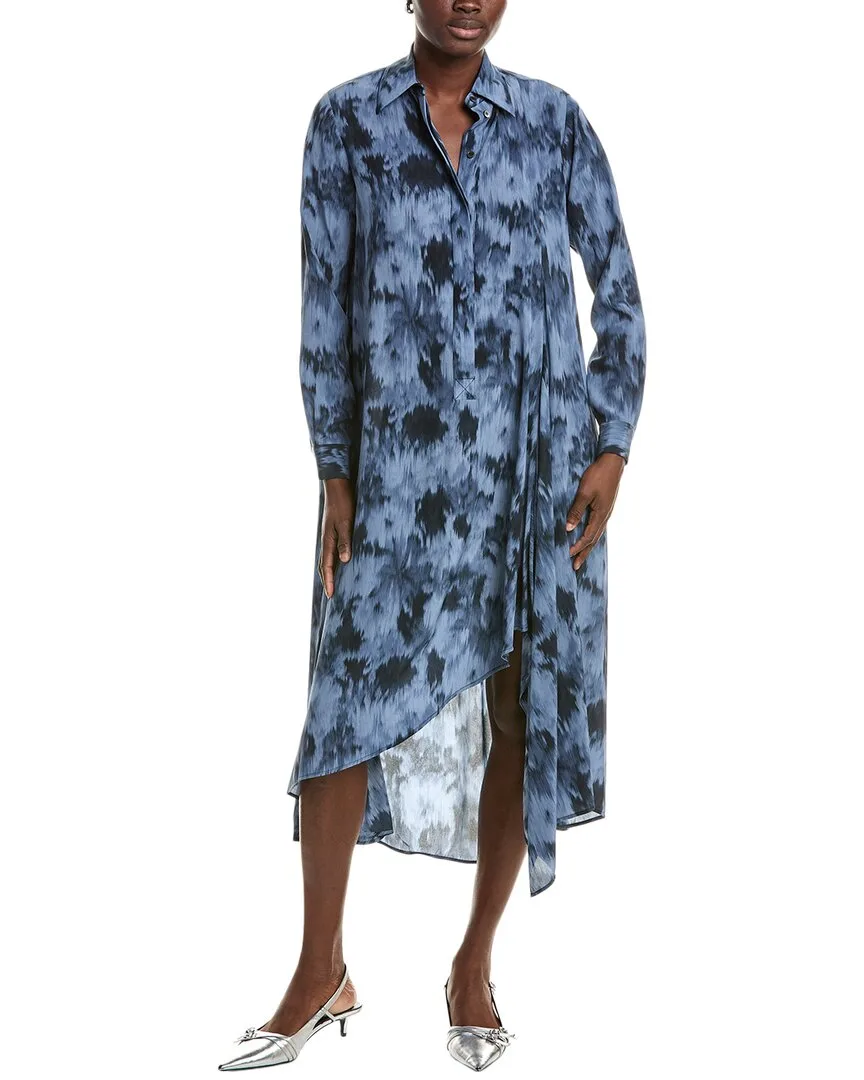 Collection Floral Draped Silk Dress by MICHAEL Michael Kors
