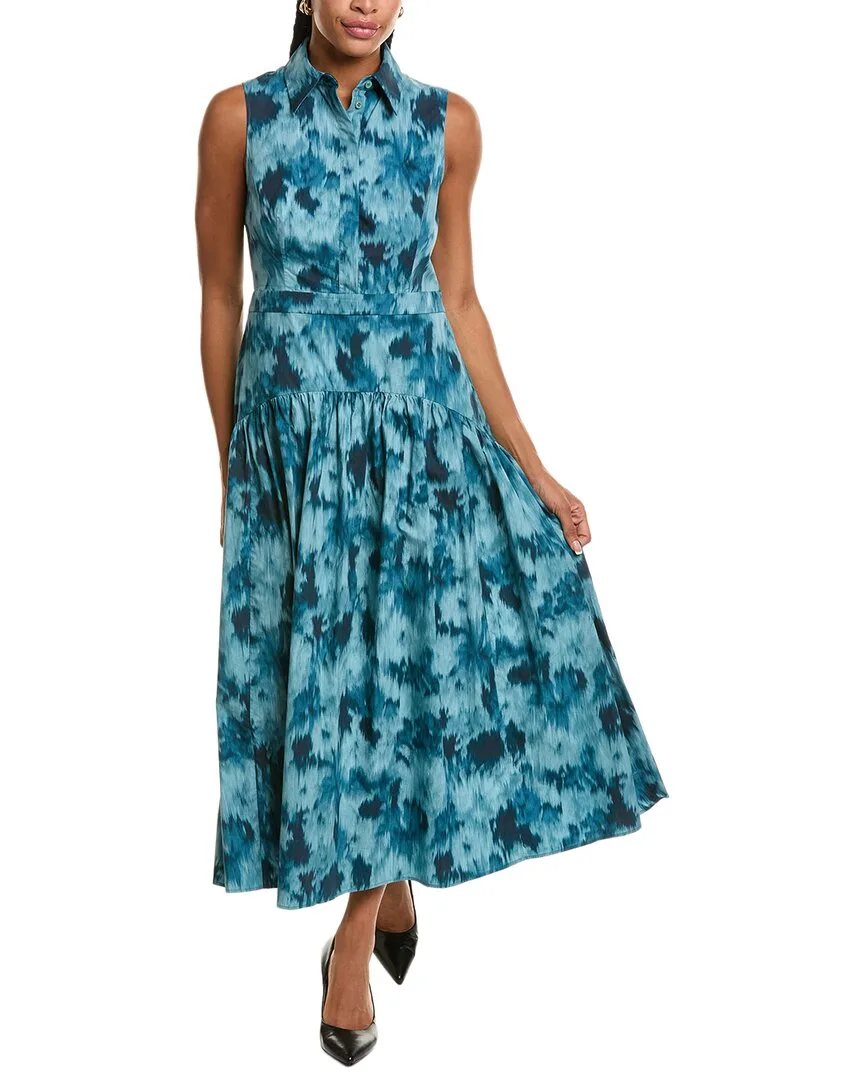 Michael Kors Collection Poplin Pattern Dress by MICHAEL Michael Kors