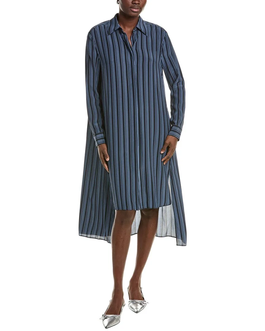 Michael Kors Collection Stripe Silk Shirtdress by MICHAEL Michael Kors