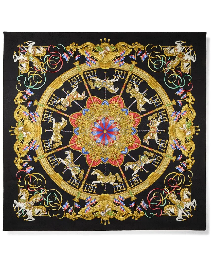 Luna Park by Joachim Metz mm Printed Silk Scarf (authentic Pre-Loved) by Herms