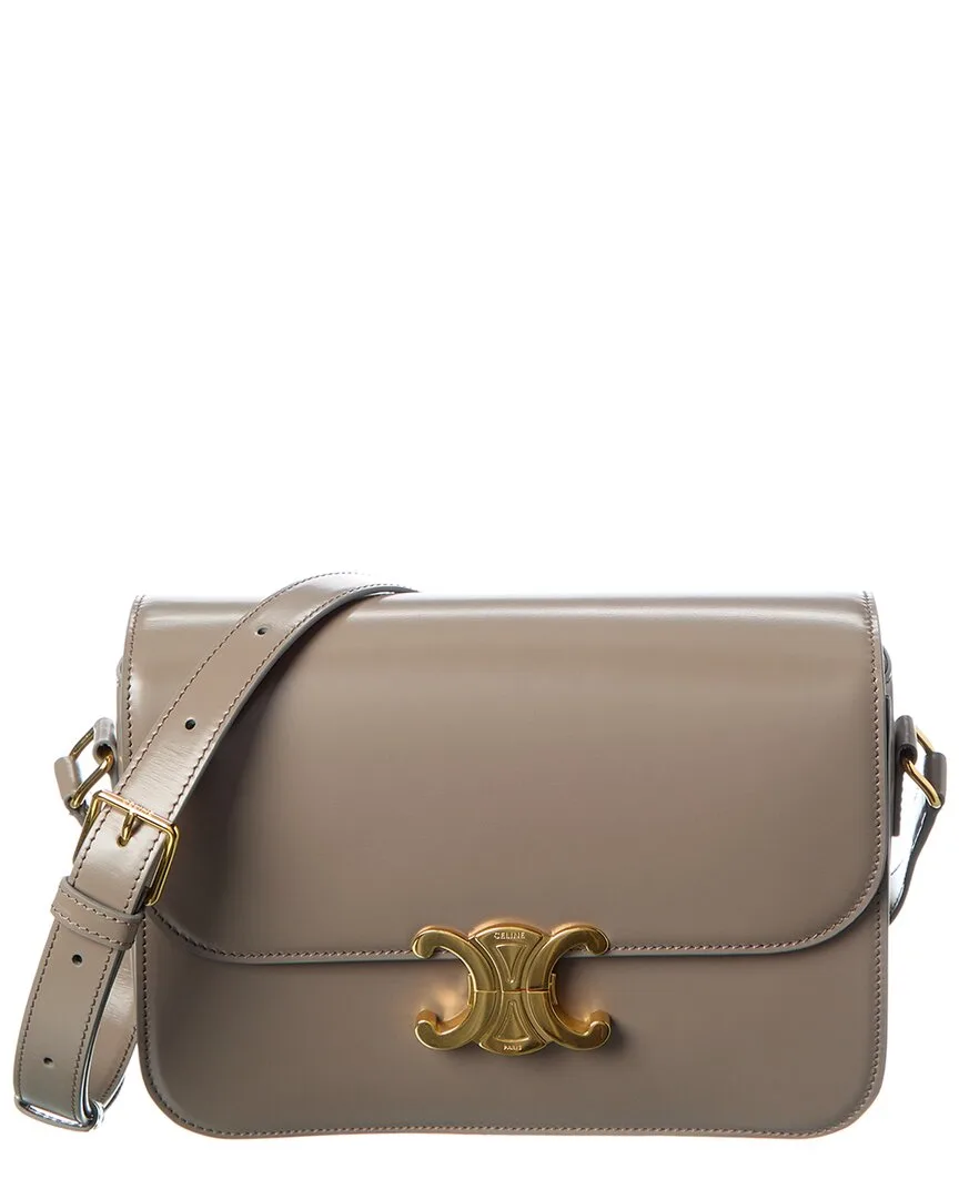 Classique Triomphe Leather Shoulder Bag by Celine