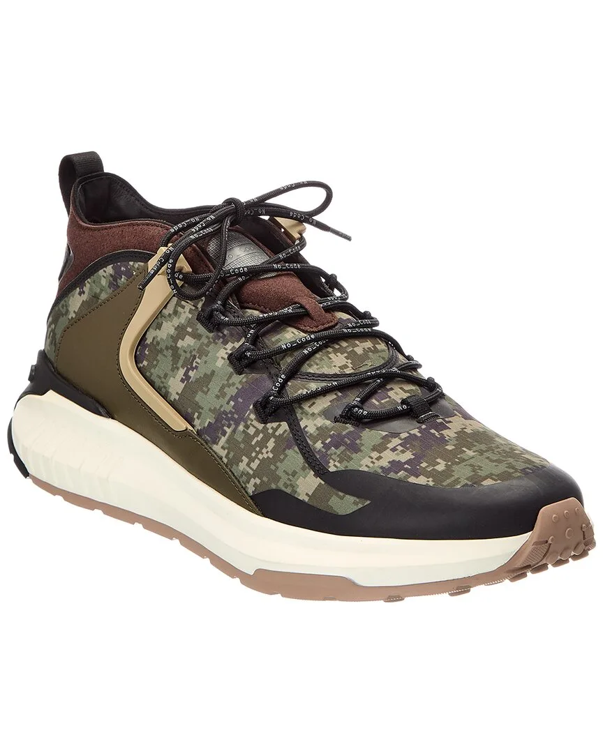 Leather & Canvas Sneaker by Tod's
