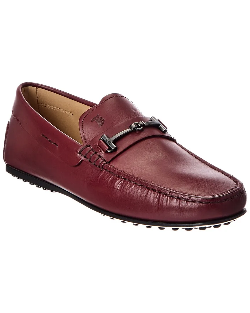 Double T Fine City Grommet Leather Loafer by Tod's