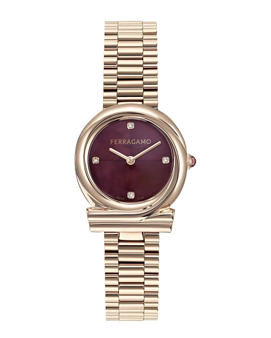 Gancini Twisted Diamond Watch by Ferragamo