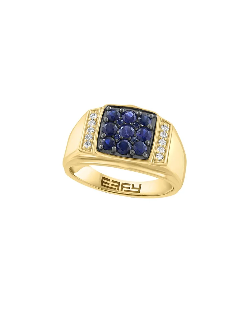 14K 1.21 ct. tw. Diamond & Sapphire Ring by Effy Fine Jewelry