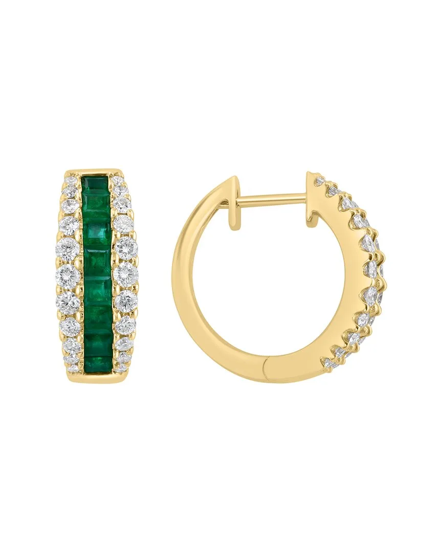 14K 2.15 ct. tw. Diamond & Emerald Earrings by Effy Fine Jewelry