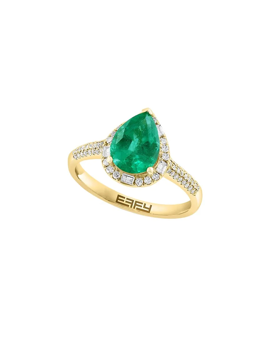 14K 1.61 ct. tw. Diamond & Emerald Ring by Effy Fine Jewelry