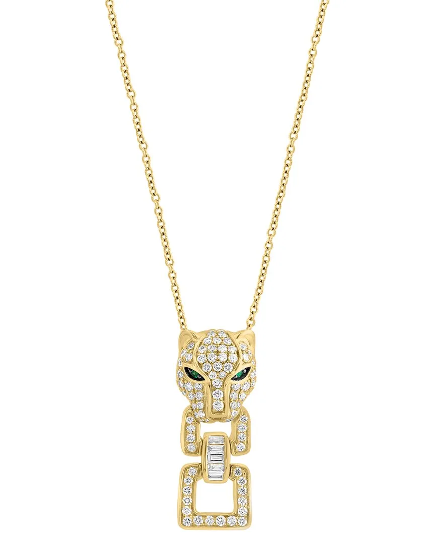 14K 0.80 ct. tw. Diamond & Emerald Necklace by Effy Fine Jewelry