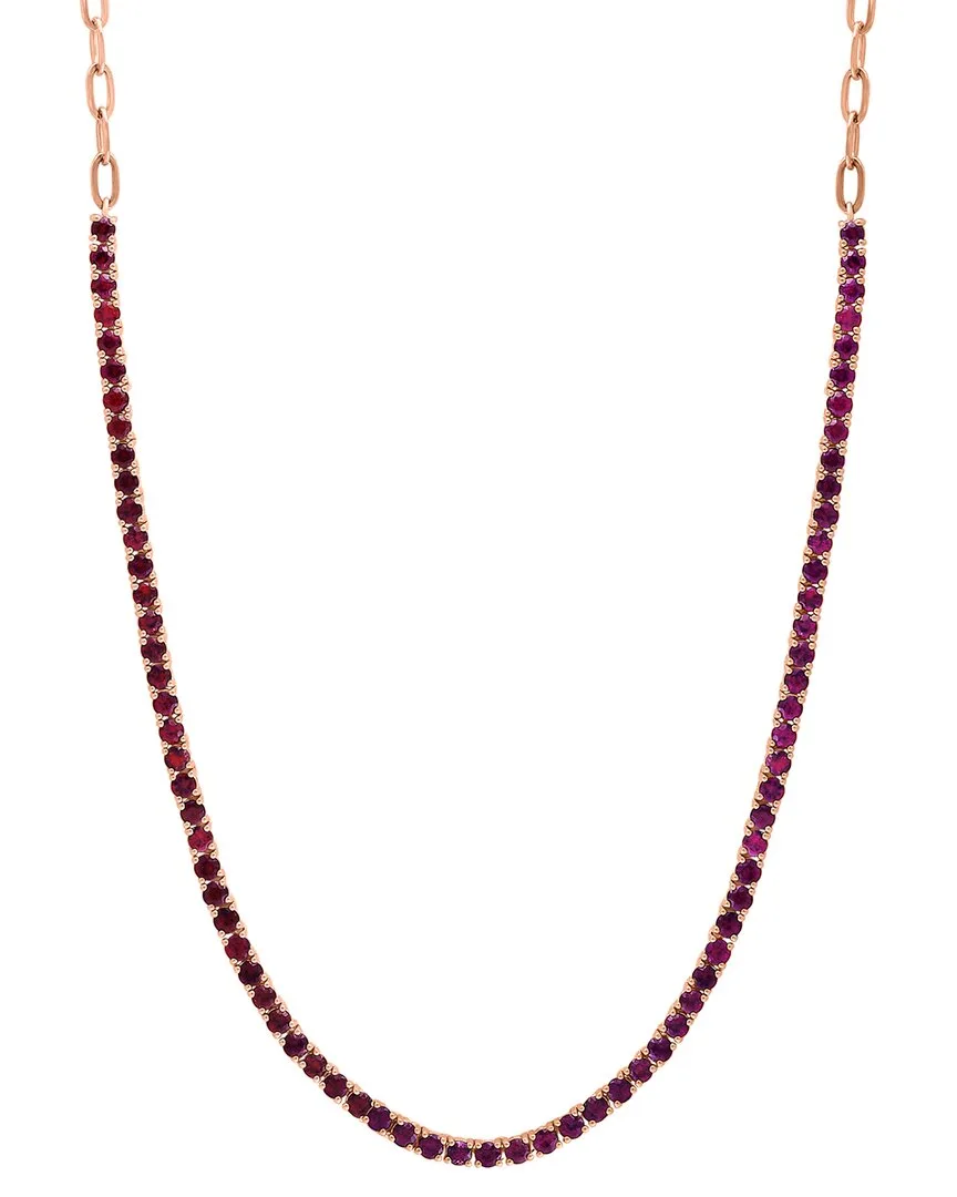Silver 6.24 ct. tw. Pink Sapphire Necklace by Effy Fine Jewelry