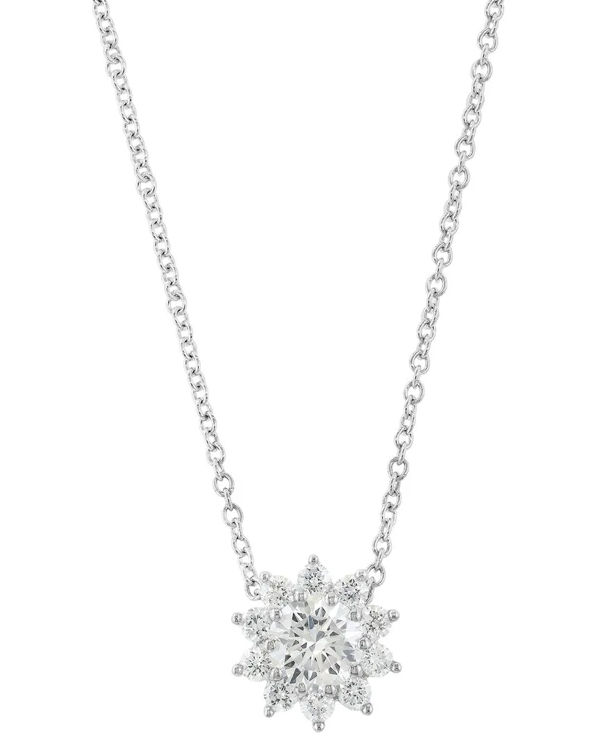 Silver 0.78 ct. tw. Lab-Grown Diamond Necklace