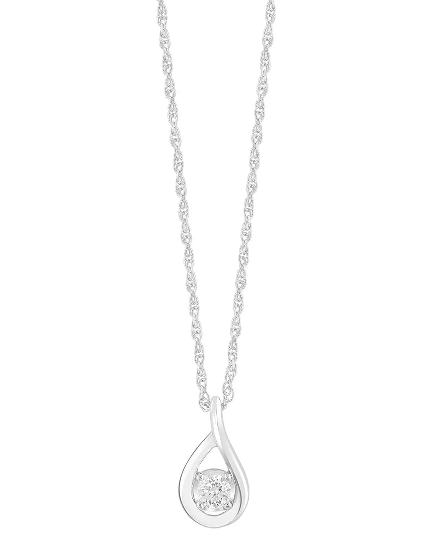 Silver 0.09 ct. tw. Lab-Grown Diamond Necklace